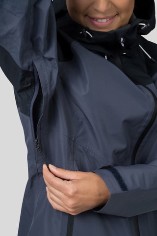 Casaco com capuz - Antracite e azul