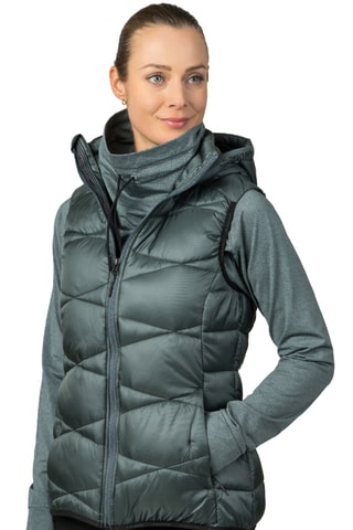 Colete acolchoado de caminhada - Verde-escuro