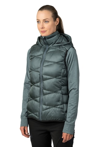 Colete acolchoado de caminhada - Verde-escuro