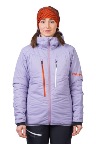 Casaco de caminhada com capuz - Malva e laranja