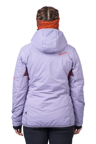 Casaco de caminhada com capuz - Malva e laranja