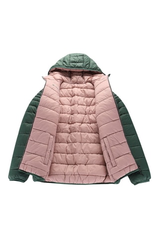 Blusão reversível com capuz - Verde-escuro