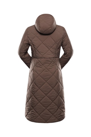 Blusão comprido com capuz - Castanho