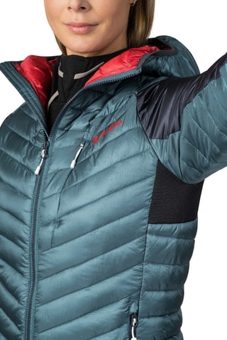 Casaco com capuz - Verde-escuro e preto