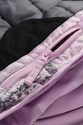 Casaco de esqui com capuz - Malva e cinzento