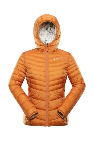 Blusão reversível com capuz - Branco e laranja