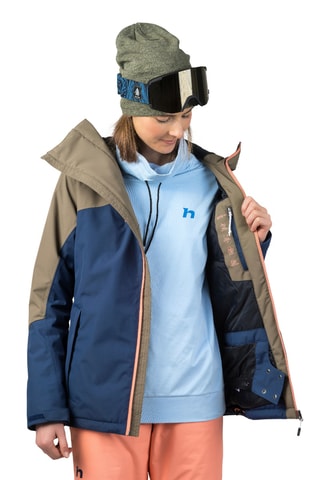 Casaco de esqui com capuz - Verde-azeitona