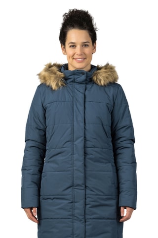 Blusão comprido com capuz - Azul-marinho