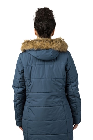 Blusão comprido com capuz - Azul-marinho