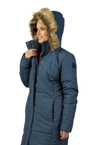 Blusão comprido com capuz - Azul-marinho