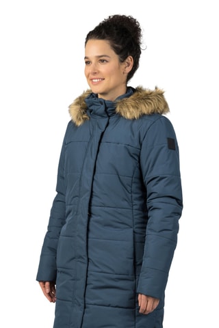 Blusão comprido com capuz - Azul-marinho