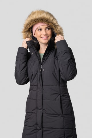 Blusão comprido com capuz - Preto