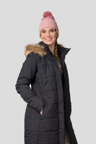 Blusão comprido com capuz - Preto