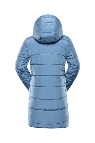 Blusão comprido com capuz - Azul-cobalto