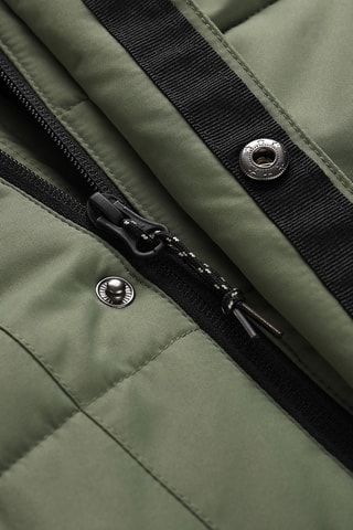 Blusão com capuz - Caqui e preto