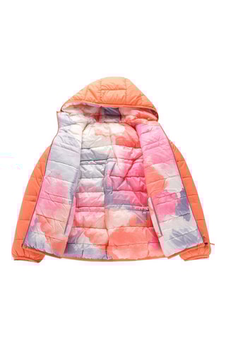 Blusão com capuz reversível - Laranja e rosa 