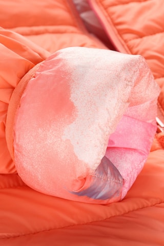 Blusão com capuz reversível - Laranja e rosa 