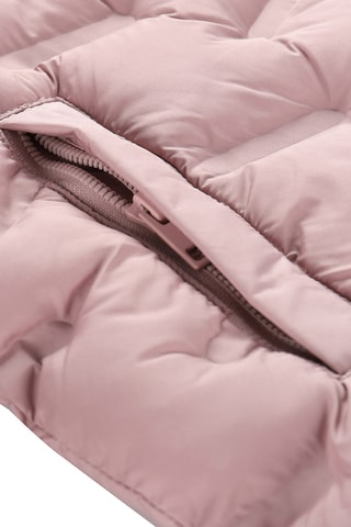 Blusão comprido com capuz - Rosa