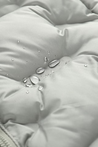 Blusão comprido com capuz - Cinzento-claro