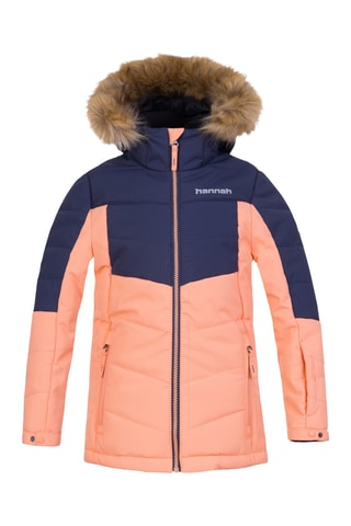 Blusão com capuz - Rosa e azul-marinho