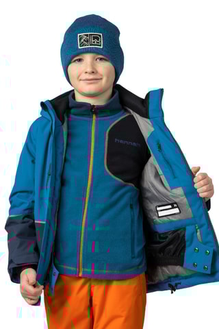 Casaco de esqui com capuz - Azul