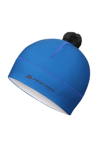 Gorro com pompom - Azul-cobalto