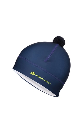 Gorro com pompom - Azul-marinho