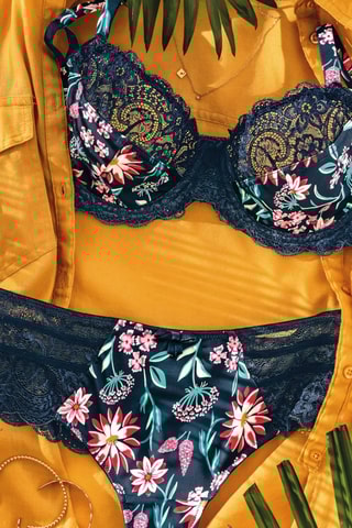 Tanga Christie - Bleu nuit et mauve