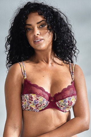 Soutien-gorge Elodie - Bordeaux et blanc