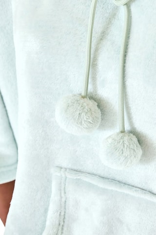 Poncho à capuche Aurore tropicale - Vert d’eau