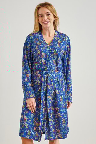 Déshabillé Balade à Kyoto - Bleu et rose