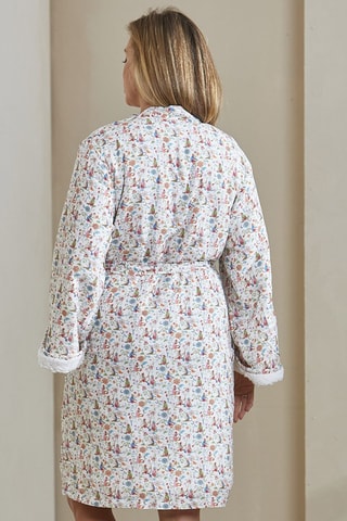 Peignoir Singes Acrobates - Blanc et vert