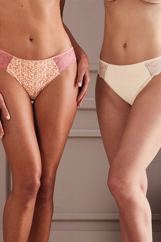 2 culottes Mes essentiels - Rose et blanc