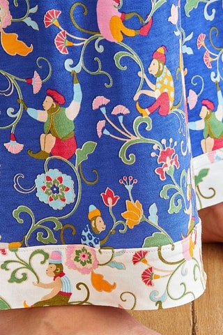 Pyjama Espiègleries - Bleu roi et vert