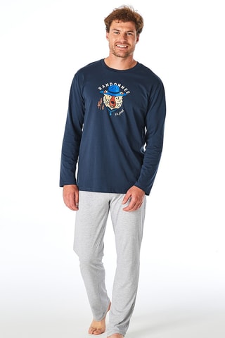 Pyjama Randonnee en Foret - Bleu marine