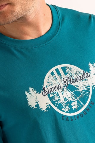 Pyjama Lac Tahoe - Bleu pétrole et gris chiné