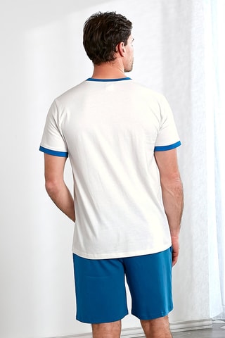 Pyjama Super Papa - Blanc et bleu roi