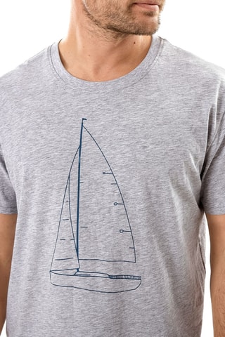 T-shirt Voile A Tribord - Gris clair chiné