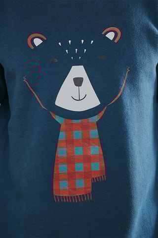 Sweat Noel en Laponie - Bleu marine