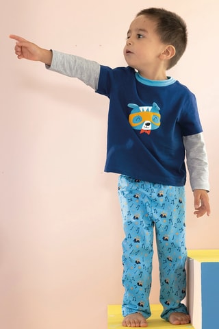 Pyjama La Ligue Des Doudous Extraord - Bleu et gris chiné