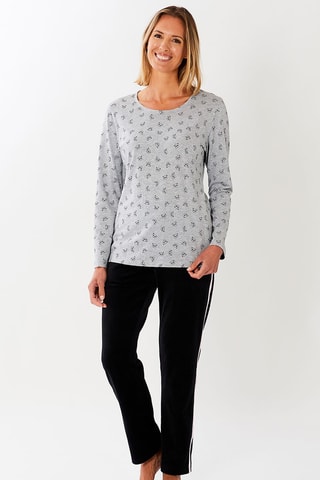 Pantalon en velours Rose bambou - Noir