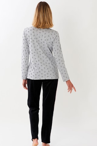 Pantalon en velours Rose bambou - Noir