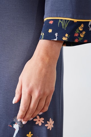 Chemise de nuit Mystère de Kyoto - Bleu nuit