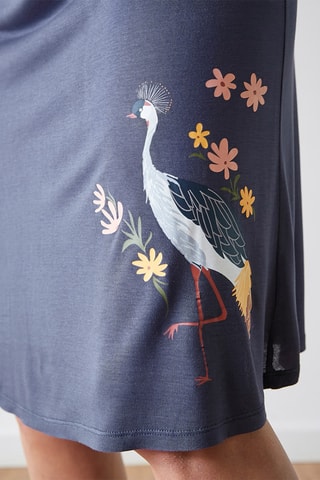 Chemise de nuit Mystère de Kyoto - Bleu nuit