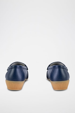 Mocassins compensés  - Beige et bleu