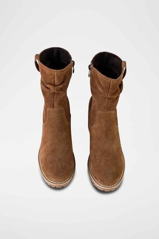 Bottines en nubuck  - Marron