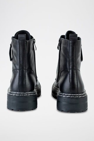 Bottines en cuir  - Noir