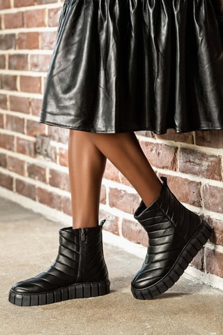 Boots en cuir  - Noir
