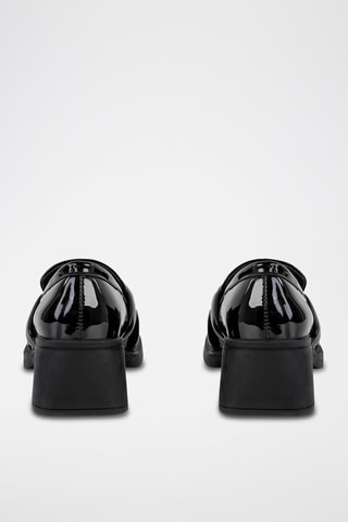 Mocassins à talons vernis  - Noir