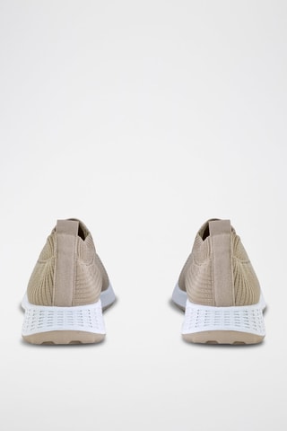 Sneakers compensées  - Blanc et beige